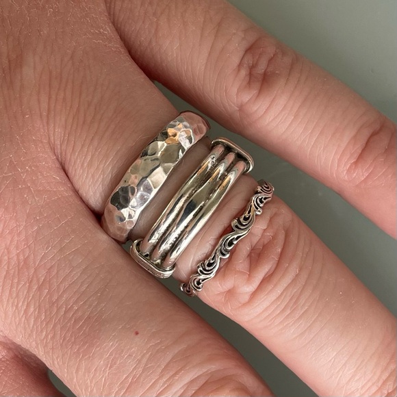 Lot of 3 sterling silver rings - Picture 2 of 2
